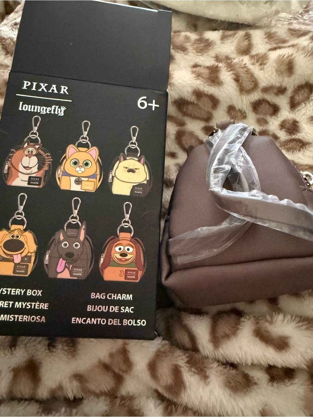 Loungefly Pixar Dante Brown and Pink Dog Bag Charm - Picture 4 of 4